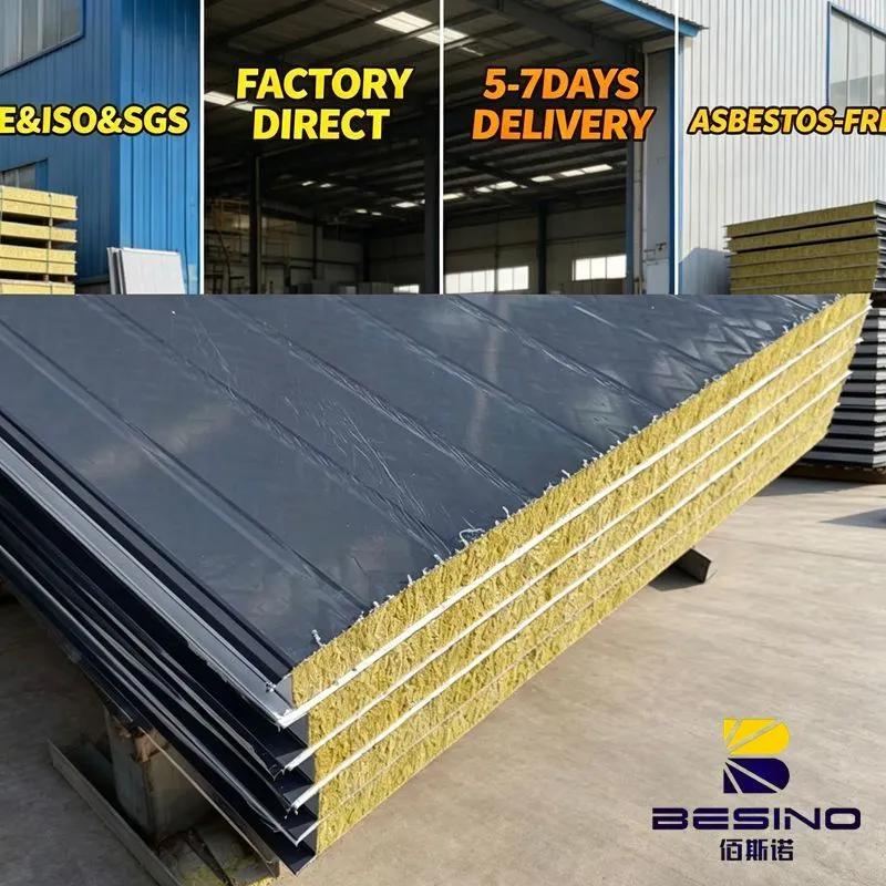 Insulated Metal Wall Panel — Mineral Wool Core, Fire Rated