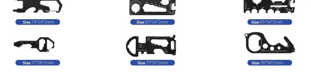 Multifunctional EDC Tool Card