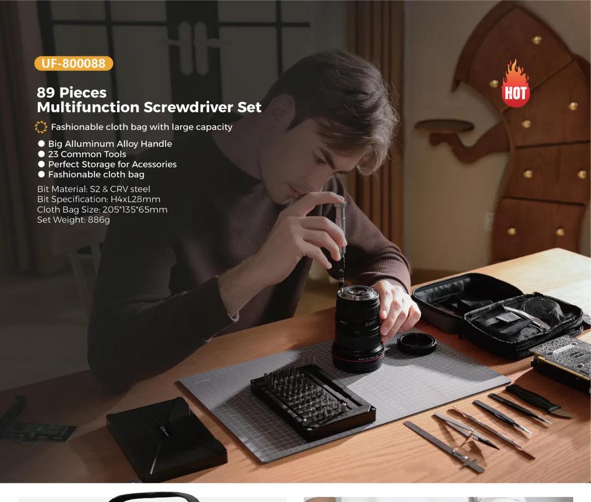 89 Pieces Multifunction Screwdriver Set (UF-800088)