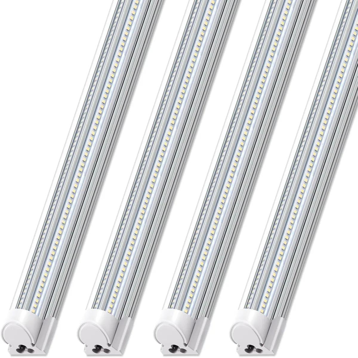 T8 100W LED Shop Lights 8FT 6500K 15000LM | Clear Cover & V Shape Tube | BAX100