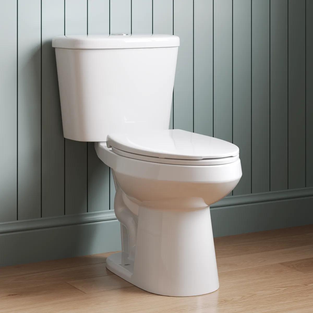 DV-2F0387 Two-Piece ADA Chair Height Dual-Flush Elongated Toilet