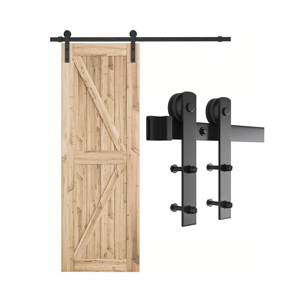 6.6FT Sliding Barn Door Hardware Kit, I Shape Hanger, Heavy Duty Sturdy, Fit 36-40 Inch Wide Panel