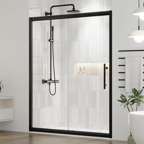 Semi-Frameless Shower Door 60" W x 75" H with Clear SGCC Tempered Glass