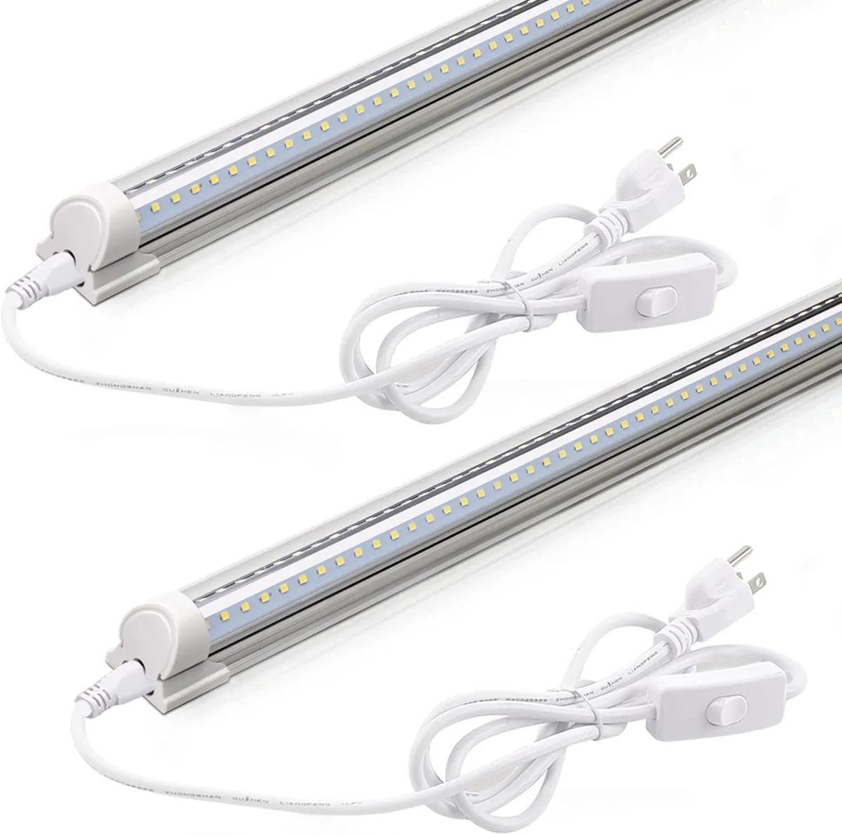 T8 20W LED Shop Lights 2FT 6500K 3000LM | Clear Cover & V Shape Tube | BAF20