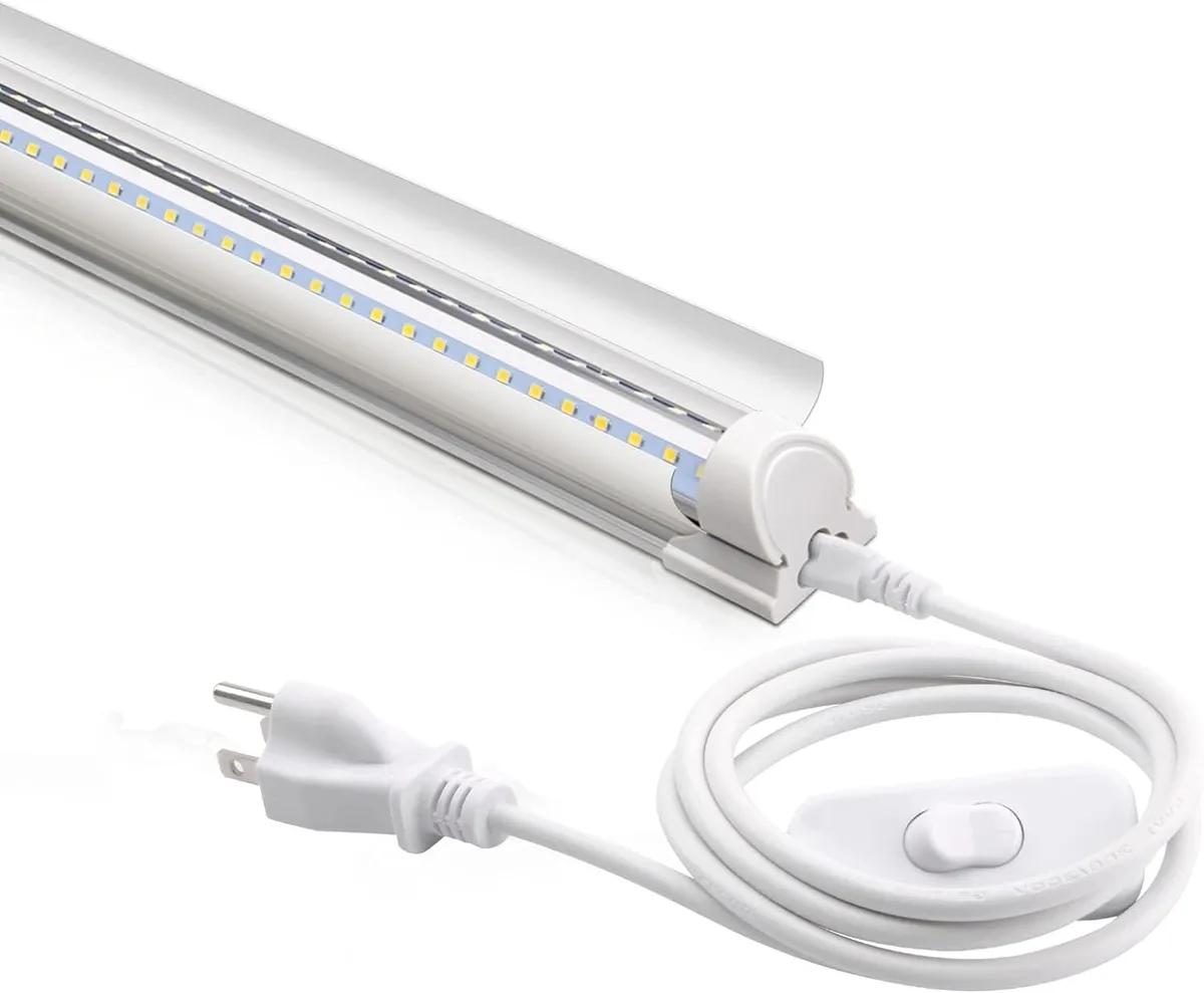 T8 40W LED Shop Lights 4FT 5000K 5500LM | Clear Cover & V Shape Tube | BAL40