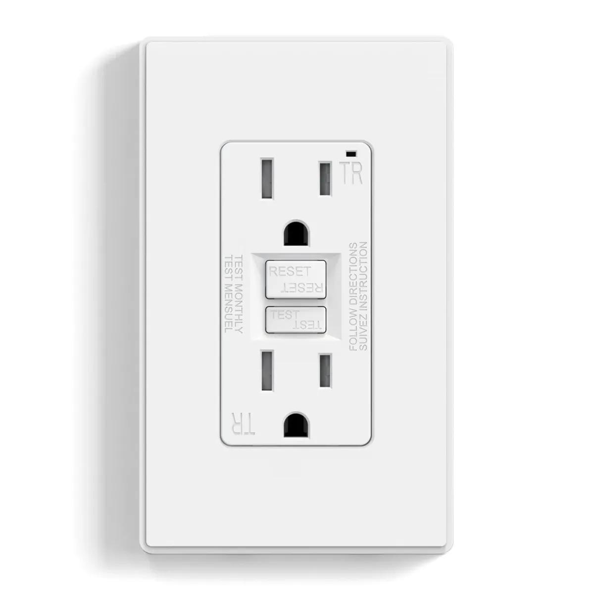 GFCI Outlet, 15A/20A, Self-Test, Tamper-Resistant