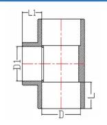 UPVC DIN PN16 Reducing Tee — 25×20 to 200×160