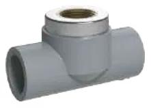 CPVC ASTM SCH80 Female Tee (Brass Insert) — 1/2"×1/2" to 1"×3/4"