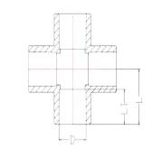 UPVC ASTM SCH80 Cross — 1/2" to 1"