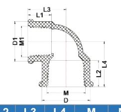 PP Reducing Elbow — 3/4"×1/2" to 1"×1/2"