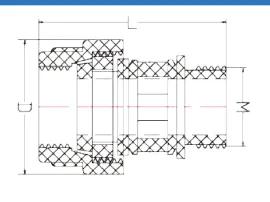 PVC-U BSP Thread Female & Male Adaptor — 1/2"×1/2" to 3/4"×1/2"