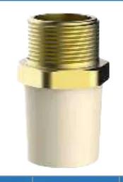 CPVC ASTM D2846 Male Adapter (Brass Insert) B — 1/2" to 2"