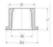 UPVC DIN PN16 Female Reducer — 25×1/2" to 32×3/4"