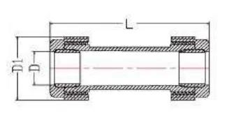 CPVC ASTM D2846 Compression Coupling — 1/2" to 1"