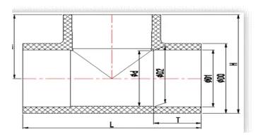 PVC PN10 Equal Tee — 20 to 400