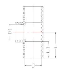 CPVC ASTM SCH80 Reducing Tee — 1/2"×3/4" to 6"×4"