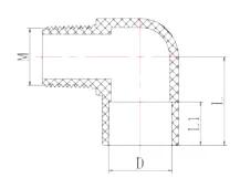 UPVC ASTM SCH80 Male Elbow — 1/2" to 1"