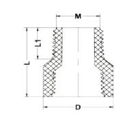 PP F/M Nipple — 1/2"×1/2"
