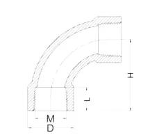 PP Female Elbow — 3/4"