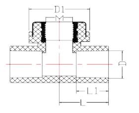 UPVC ASTM SCH80 Female Tee (Brass Insert) — 1/2"×1/2" to 1"×3/4"