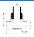 CPVC ASTM D2846 Male Tee (Brass Insert) C — 1/2"×1/2" to 1"×3/4"