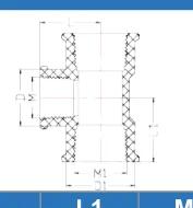 PP Reducing Tee — 1/2"×3/4" to 1"×3/4"