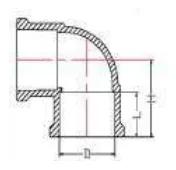 PVC-U NBR 5648 90 Deg Elbow — 20 to 110