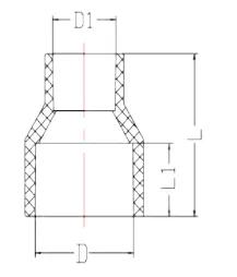 CPVC ASTM SCH80 Reducing Coupling — 1/2"×3/4" to 6"×4"