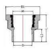 CPVC ASTM D2846 Female Adapter (Brass Insert) C — 1/2"×1/2" to 1"×3/4"