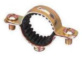Metal Single Pipe Clamps With Inner Rubber