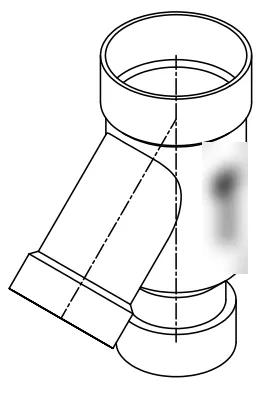 Intake/vent concentric Y(D39) — 3"*2"