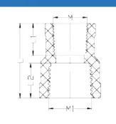 PP Female Reducer — 3/4"×1/2"