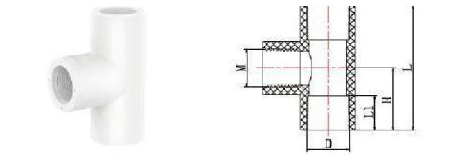 UPVC ASTM SCH40 Female Tee — 1/2" to 1"
