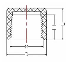 CPVC ASTM SCH80 Female Cap — 1/2" to 1"
