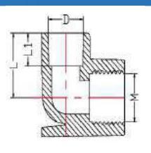 CPVC ASTM D2846 Drop Ear Elbow — 1/2"