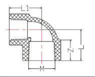 PVC-U BSP Thread Elbow — 1/2" to 4"