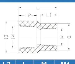 PP Female Reducer — 1/2" to 60×2"