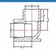 UPVC DIN PN16 Female Elbow — 50x1-1/2"