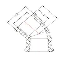 PP 45 Deg Elbow — 1/2" to 1"