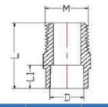 CPVC ASTM D2846 Male Adapter — 1/2" to 2"