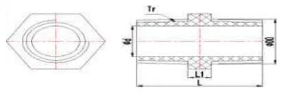 UPVC DIN Male Adapter With Two Threaded Ends — 20×1/2" to 63×2"
