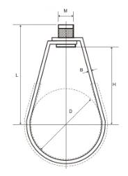 Metal Pipe Clamp Hanger With Rubber