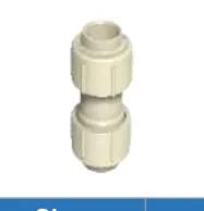 CPVC ASTM D2846 Compression Coupling — 1/2" to 3/4"