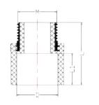 UPVC ASTM SCH80 Male Adapter (Brass Insert) — 1/2" to 2"