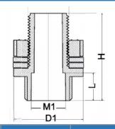 CPVC ASTM D2846 Tank Connector — 3/4" to 1-1/4"