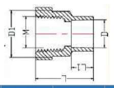 CPVC ASTM D2846 Female Adapter (Brass Insert) C — 1/2" to 2"