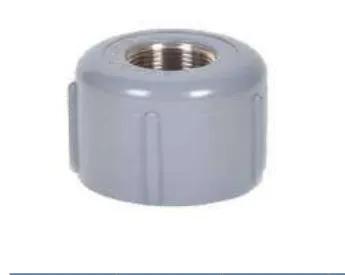 UPVC DIN Copper-Threaded Cap — 63×3/4" to 63×1"
