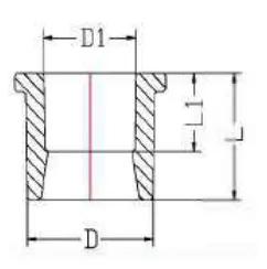 CPVC ASTM D2846 Reducer Bushing — 1/2" to 3/4"×1/2"
