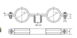 Metal M8 Welding Clamp Yellow Coating