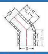 CPVC ASTM D2846 45 Deg Street Elbow — 1/2" to 3/4"
